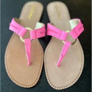 Lilly Pulitzer pink sandals, size 8.5